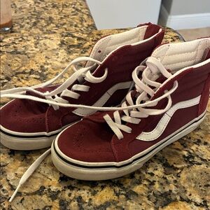Vans Kids Sneakers - maroon and white